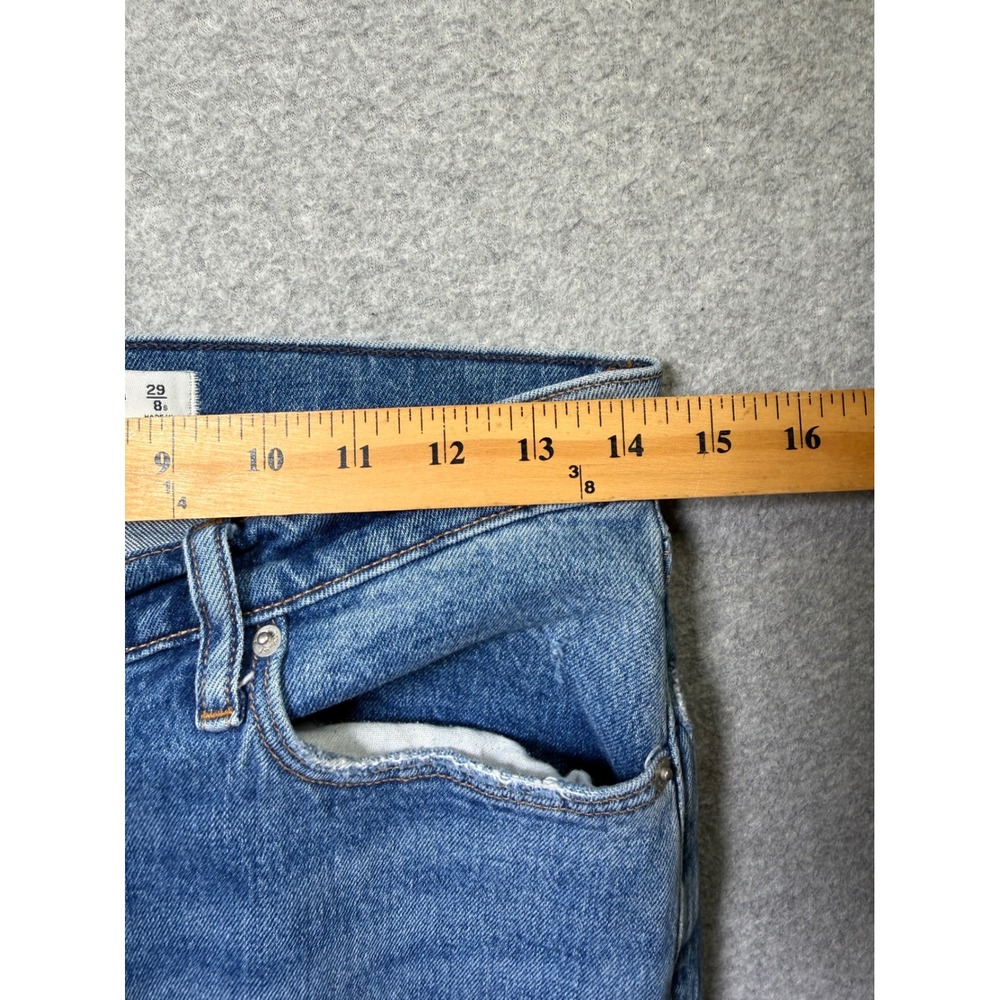 Abercrombie & Fitch The 90s Straight Jeans 29 Blue Curve Love Ultra High Rise - Picture 7 of 10
